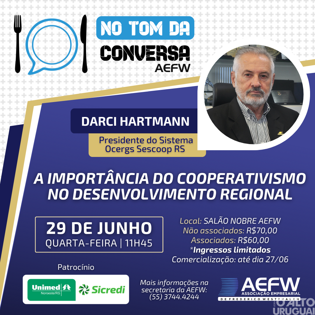 AEFW recebe presidente da Ocergs-Sescoop/RS nesta quarta-feira