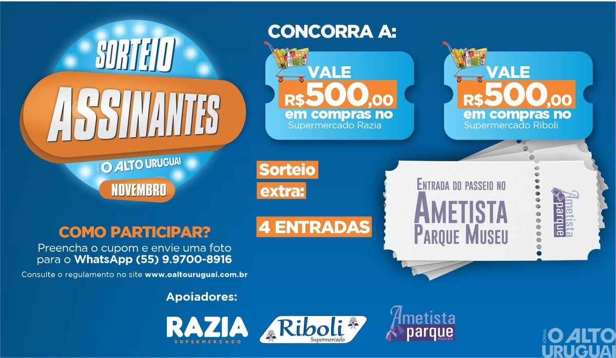 AU sorteia vales-compras e ingressos para visitar o Ametista Parque Museu