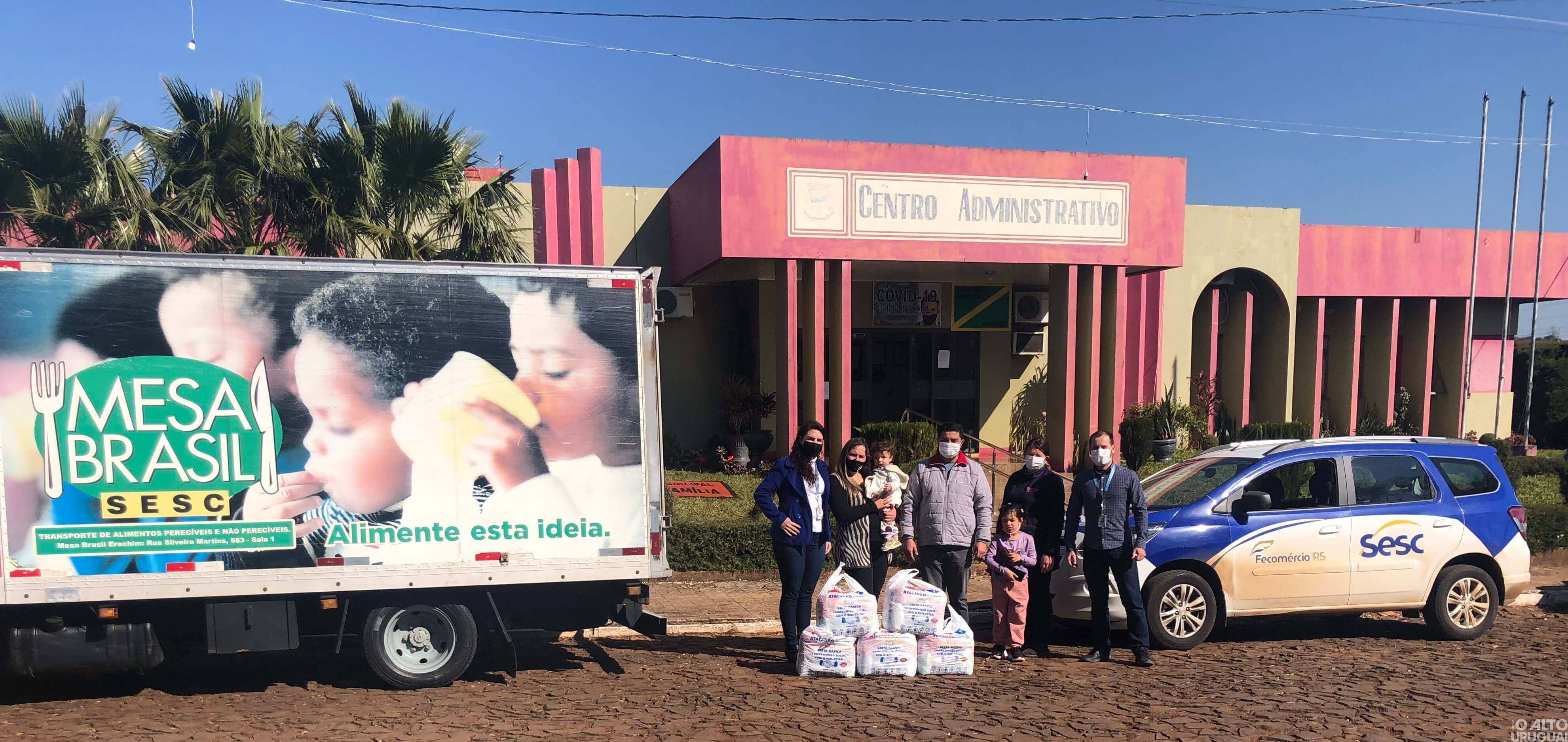 Após temporal, município de Sagrada Família recebe doação do Mesa Brasil Sesc
