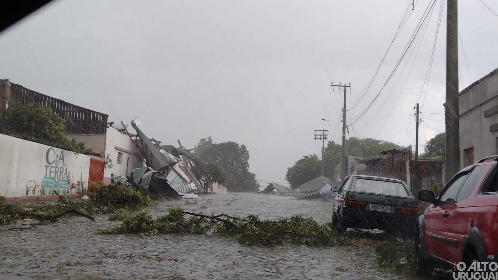 Temporal causa prejuízos em Palmeira das Missões