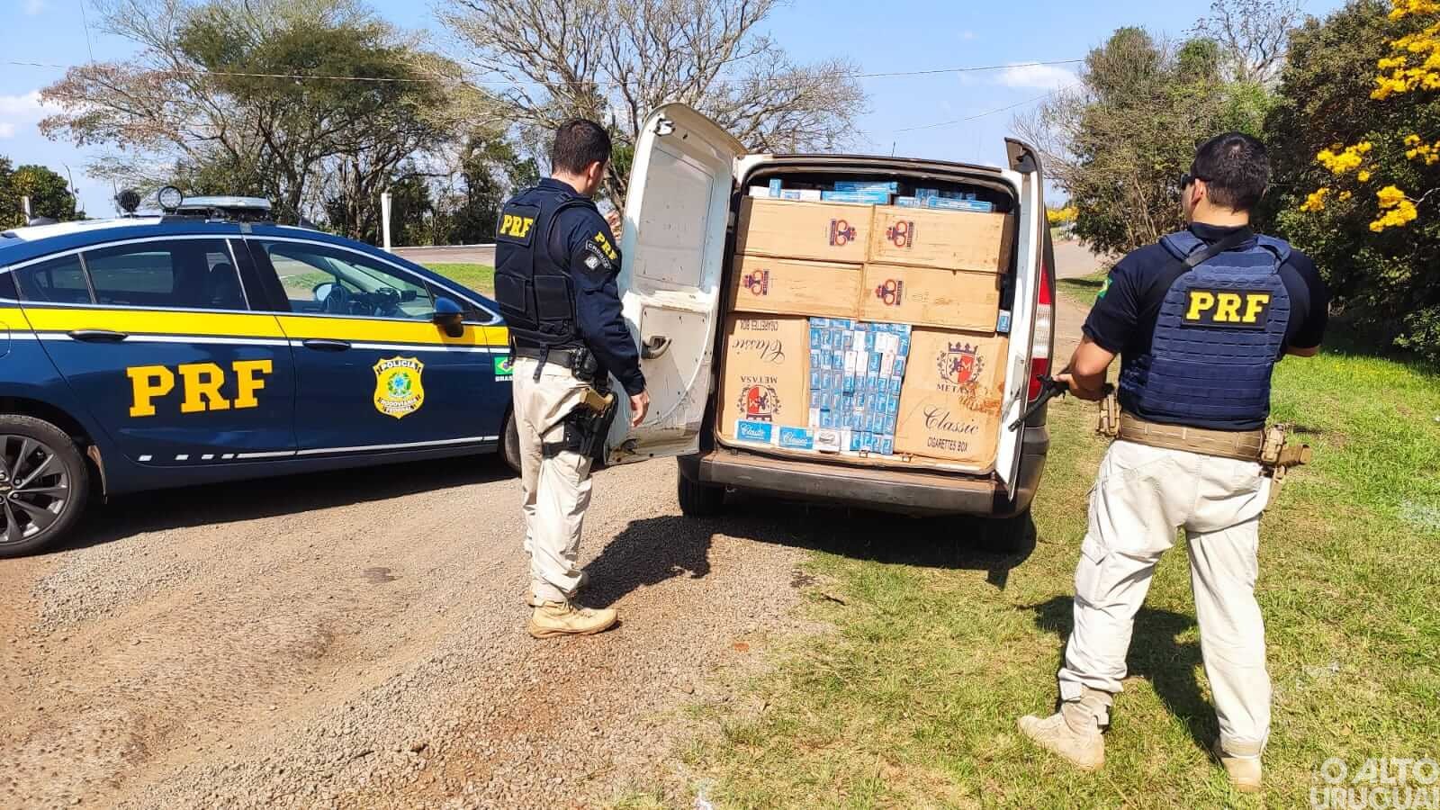 Foragido contrabandeando cigarros paraguaios é preso em Palmeira das Missões