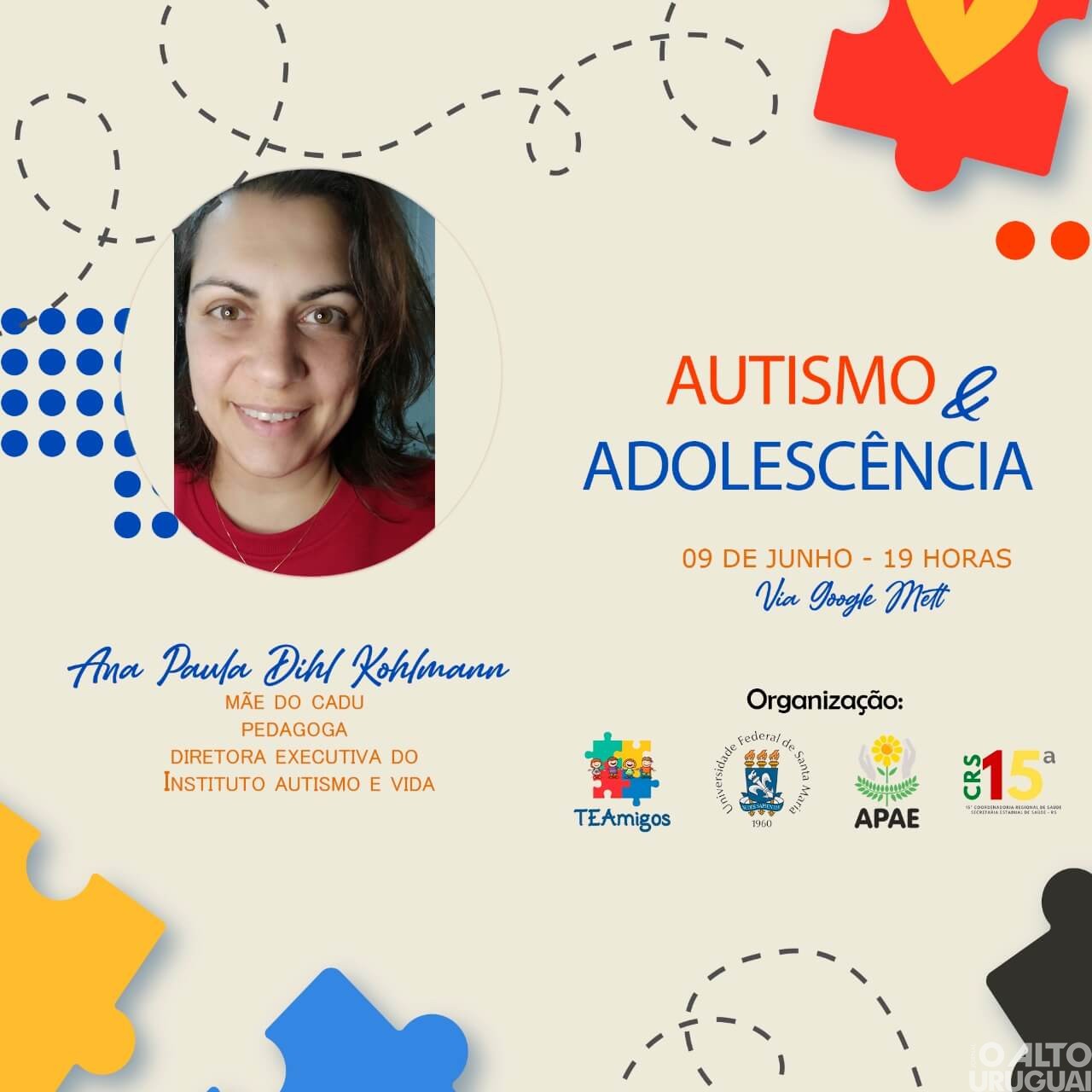 Projeto TEAmigos+ da UFSM-PM promove evento on-line na próxima quarta-feira