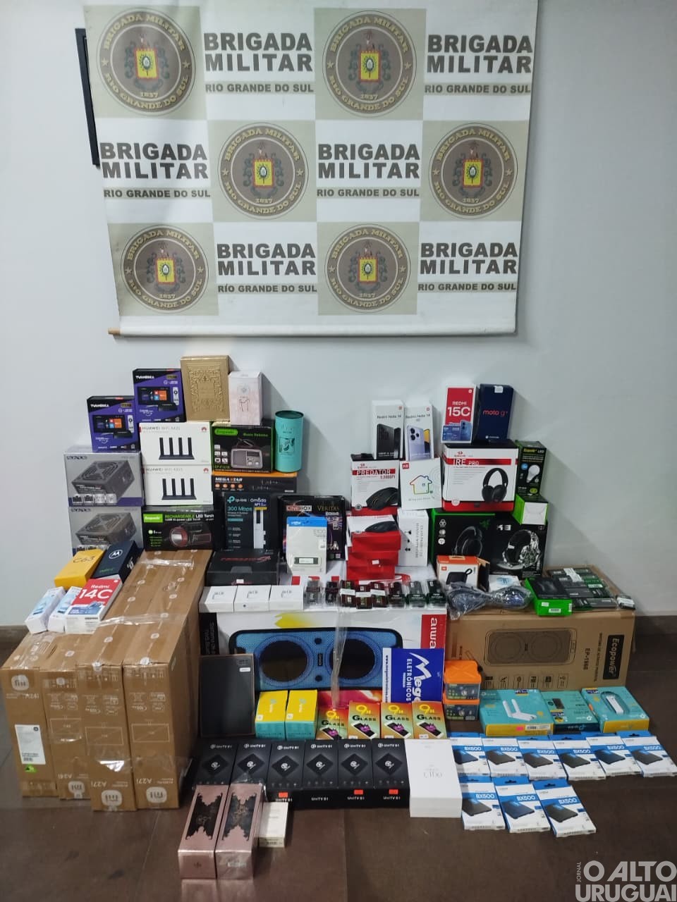 Brigada Militar realiza apreensões de objetos por descaminho em Iraí