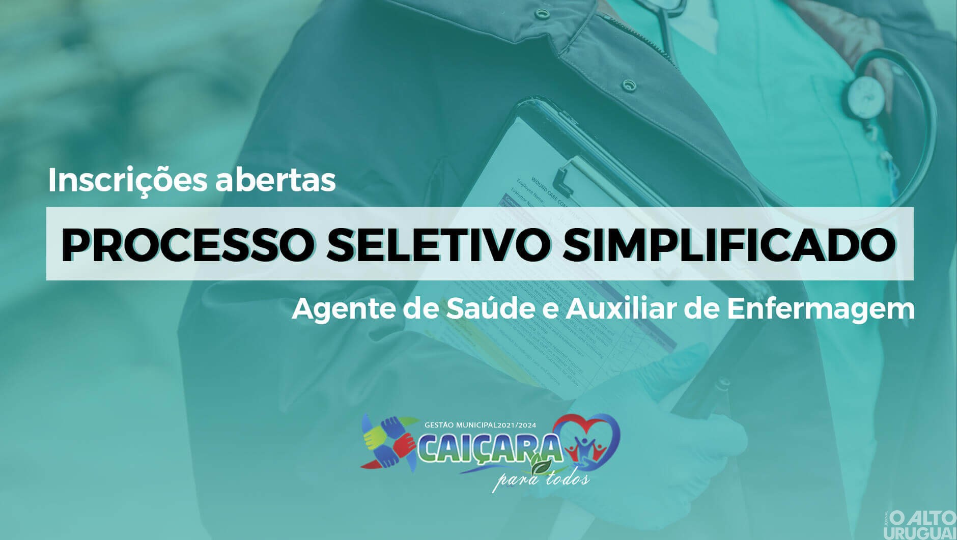 Caiçara: último dia para inscrições em processo seletivo