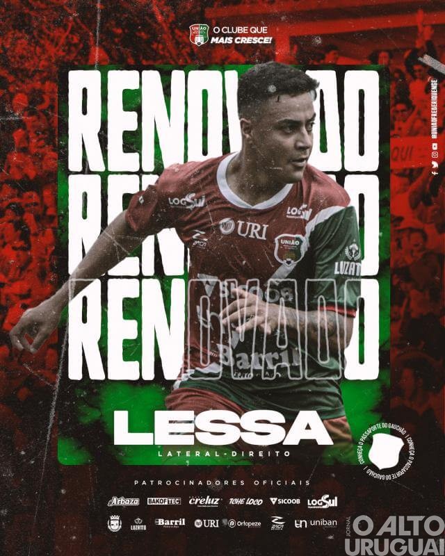 União-FW renova com lateral-direito Lessa