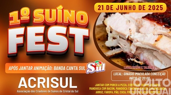 Cristal do Sul realiza 1º Suíno Fest