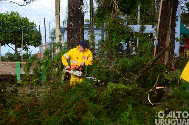Vendaval causa estragos em Caiçara