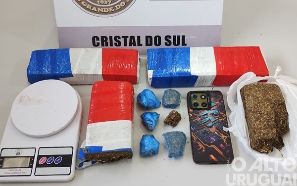 37º BPM prende homem por tráfico de drogas em Cristal do Sul