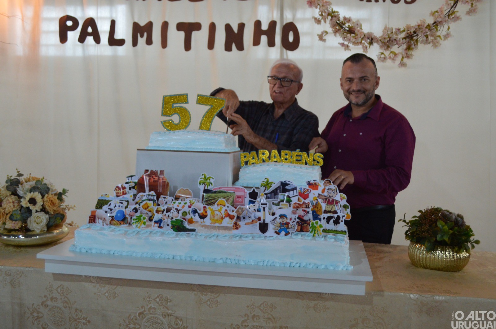 Almoço popular e corte do bolo marcam os 57 anos de Palmitinho