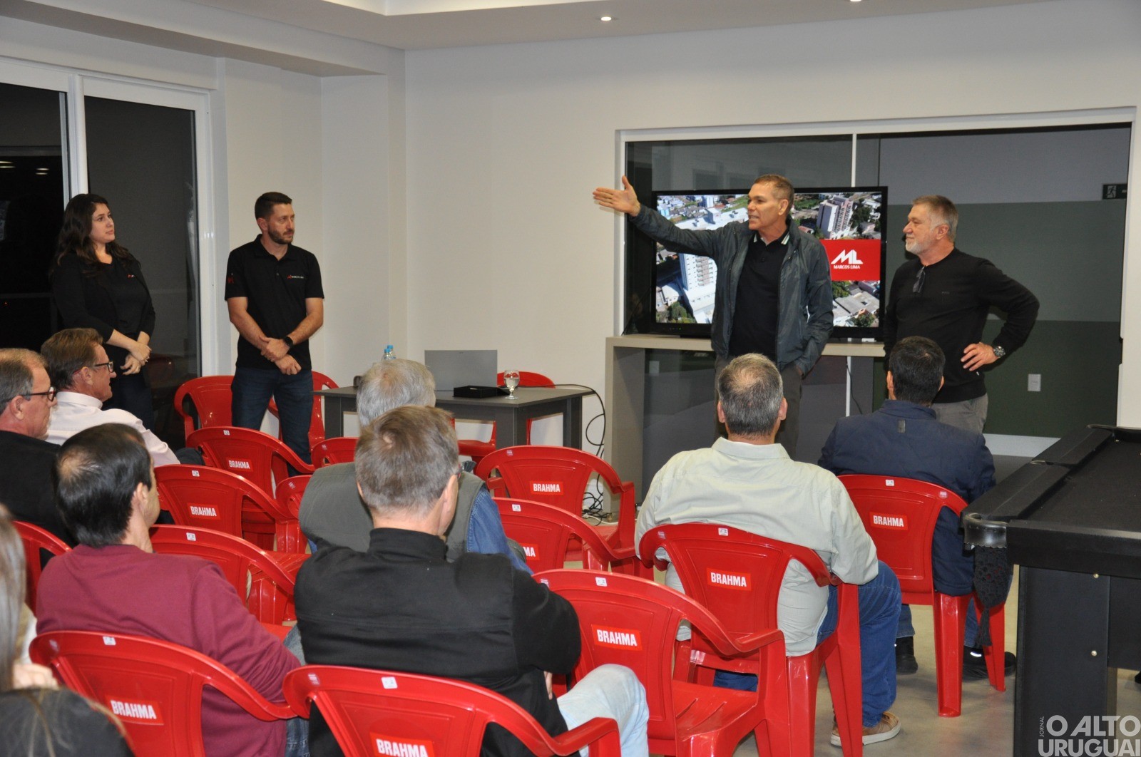 Marcos Lima celebra a entrega do Figueiras Park