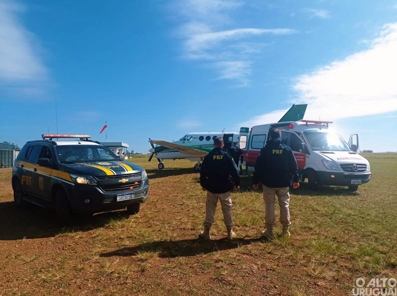PRF escolta recém-nascido até o aeroporto de Frederico Westphalen