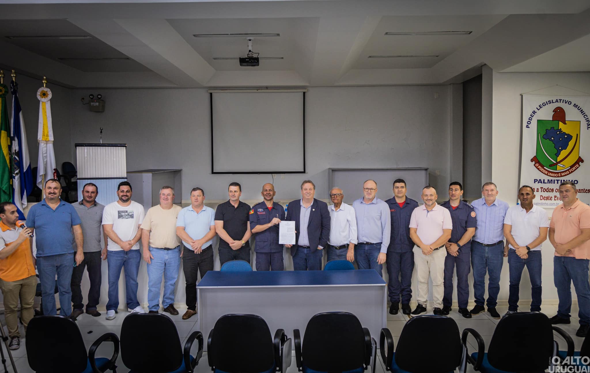 Protocolo para implantação de unidade do Corpo de Bombeiros Misto é assinado em Palmitinho