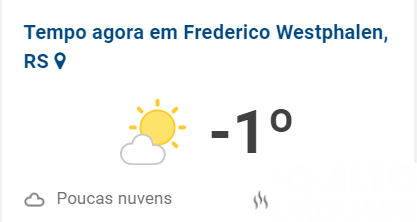 Cidades da região registram temperaturas negativas no início desta segunda-feira