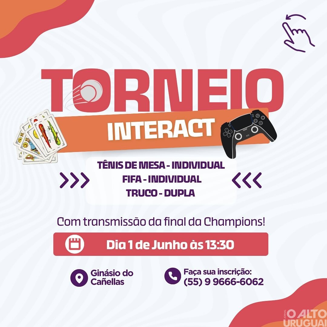 Interact organiza torneio para o próximo sábado