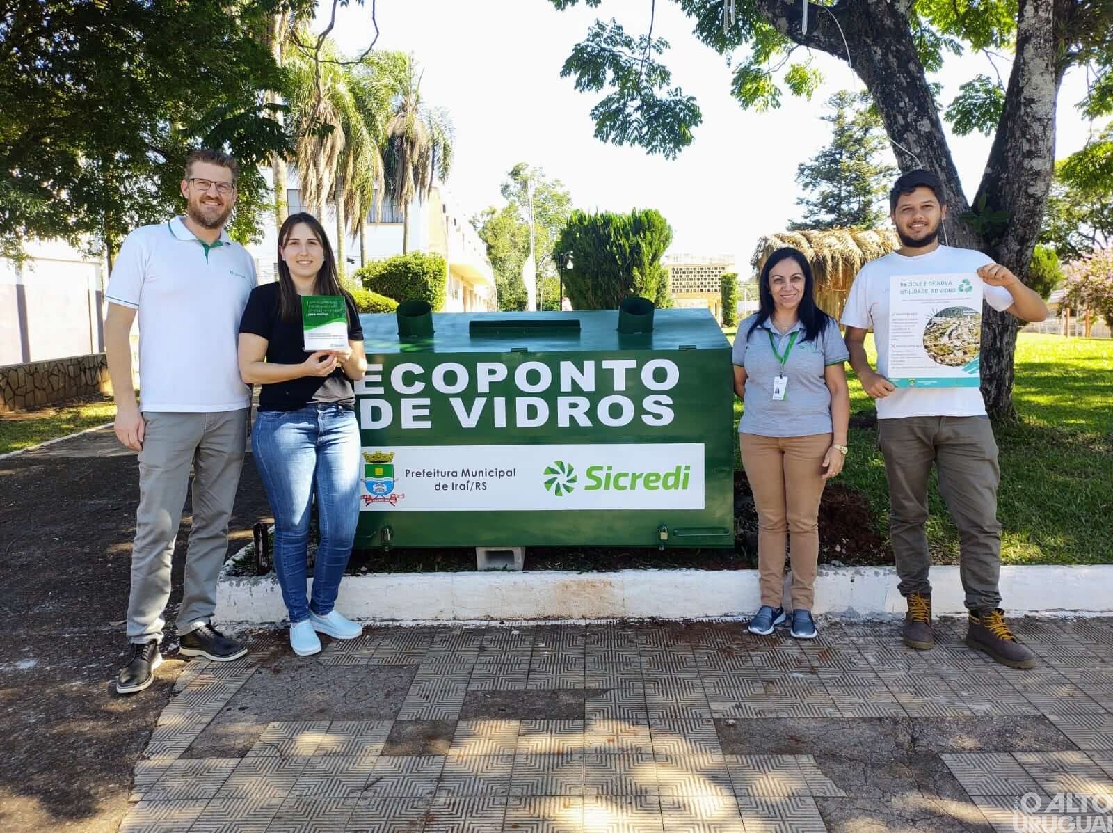 Ecopontos de coleta de vidro são instalados em Iraí