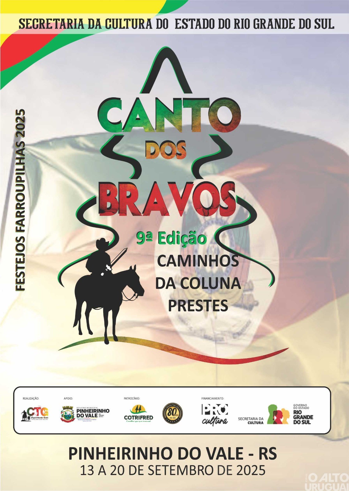 Pinheirinho do Vale realiza 9ª edição do Canto dos Bravos durante a Semana Farroupilha