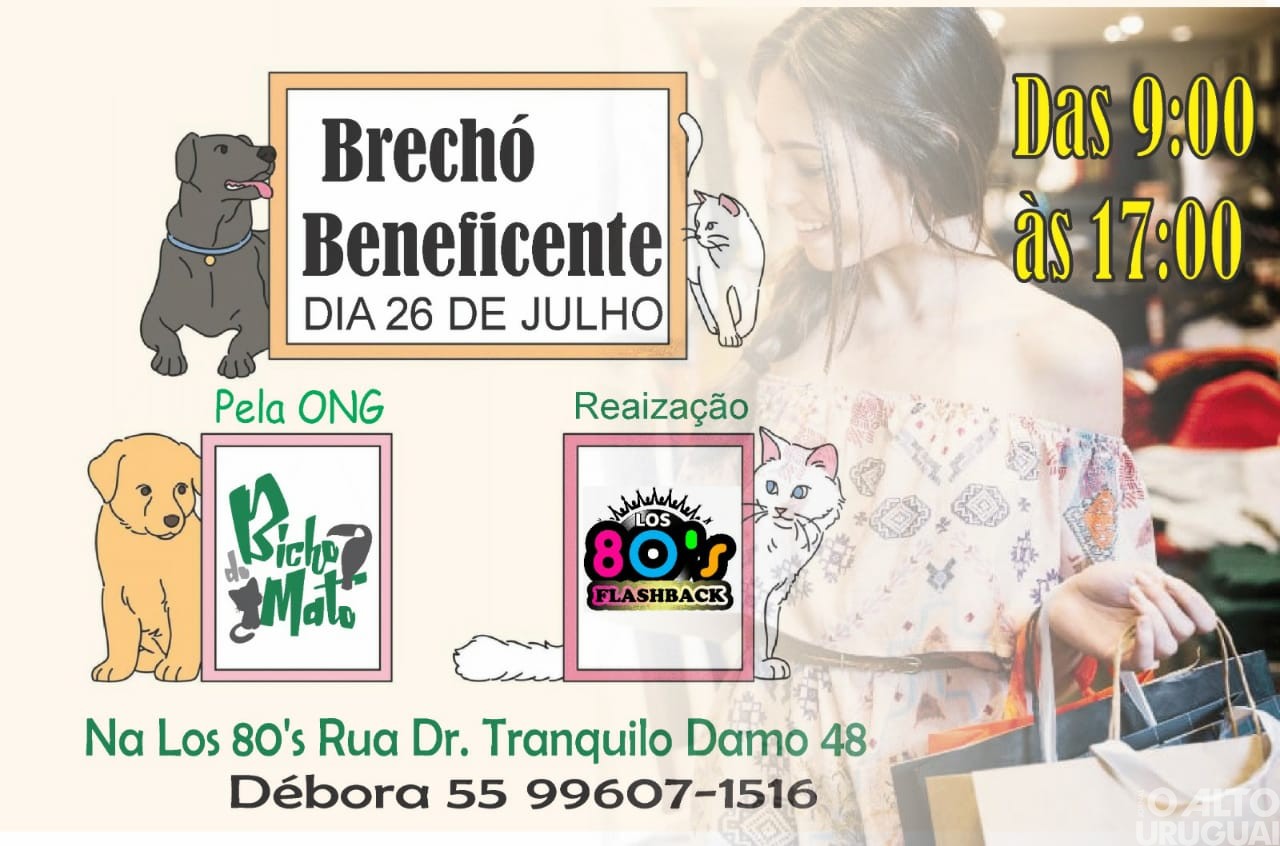 Brechó beneficente será realizado neste sábado FW