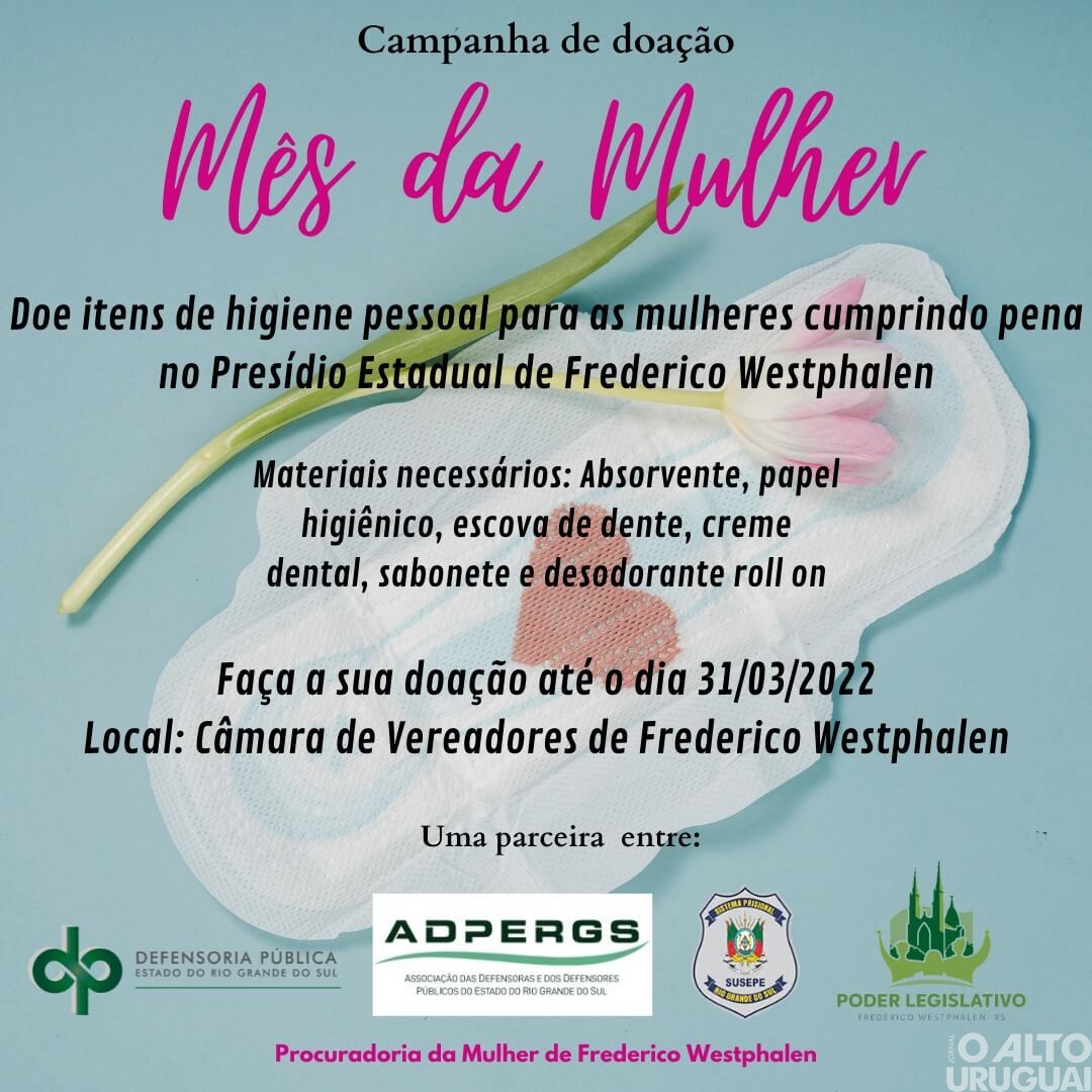 Campanha de arrecadação angariará de itens de higiene para presidiárias em FW