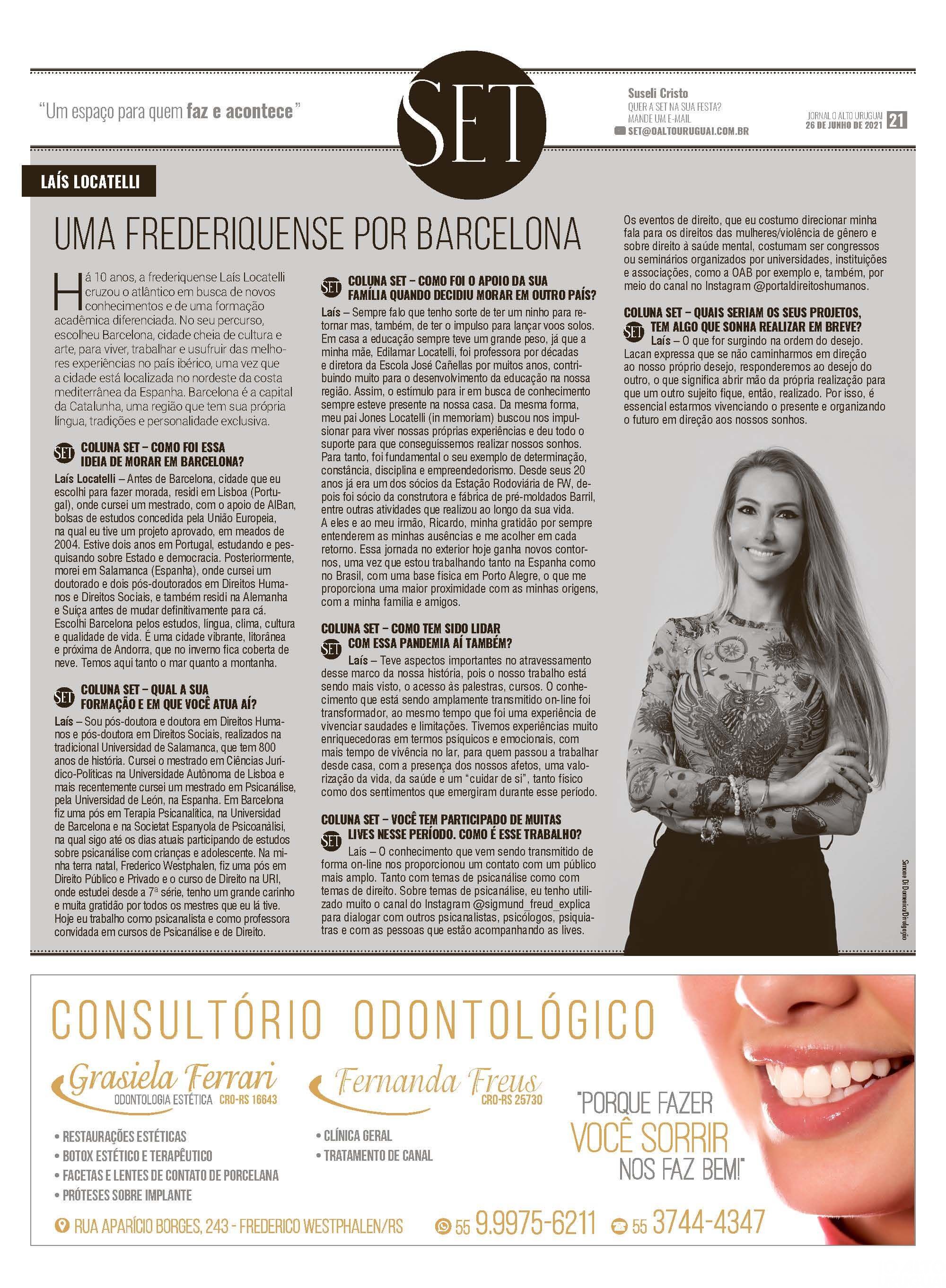 Uma frederiquense por Barcelona