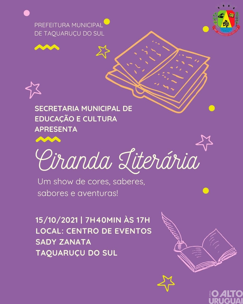 Taquaruçu do Sul realiza Ciranda Literária na próxima sexta-feira