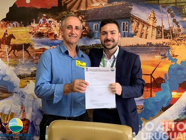 Vereador de Iraí Clédio Larentis cumpre agenda em Brasília