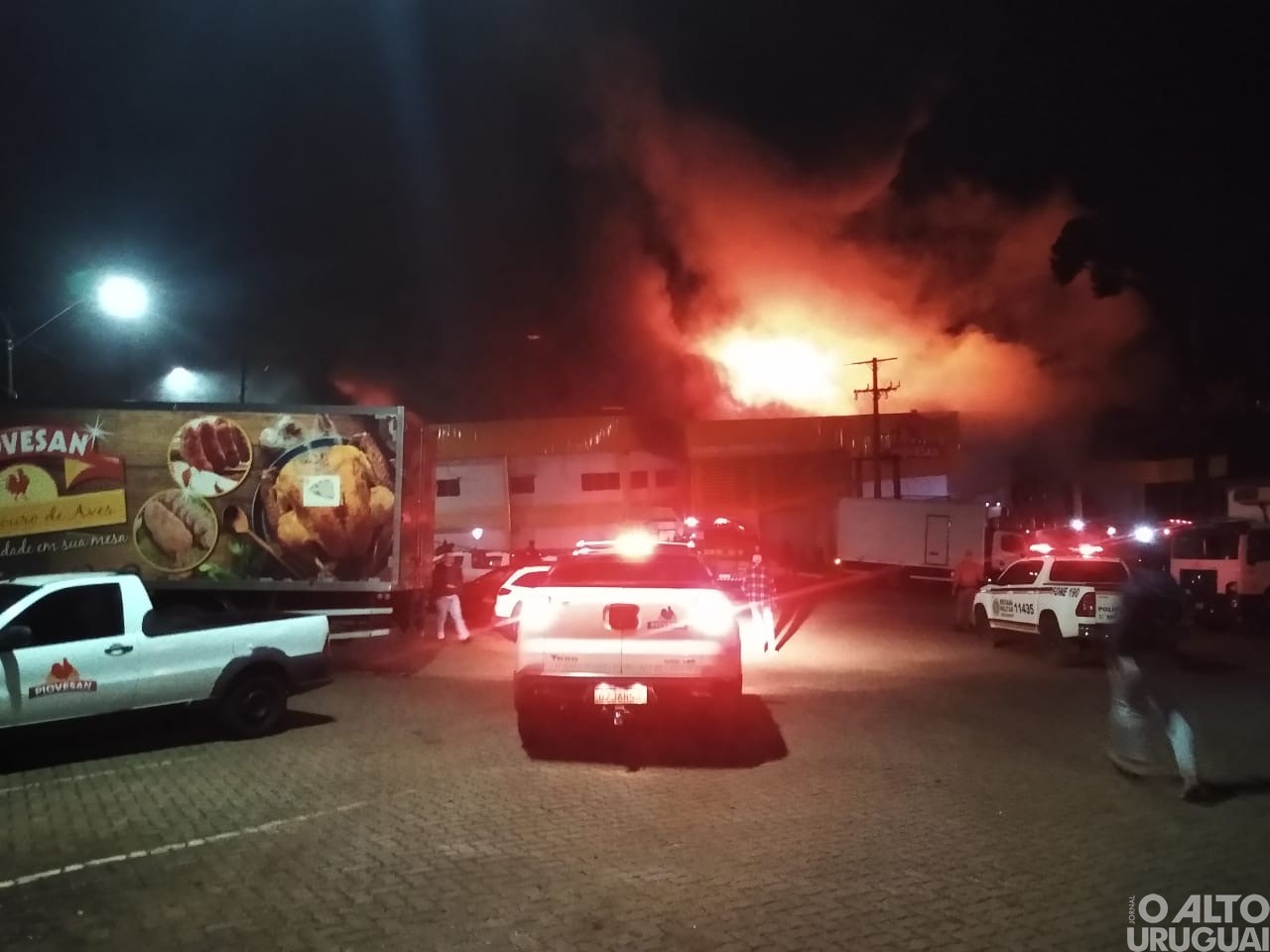 Registrado incêndio na Frangos Piovesan em FW