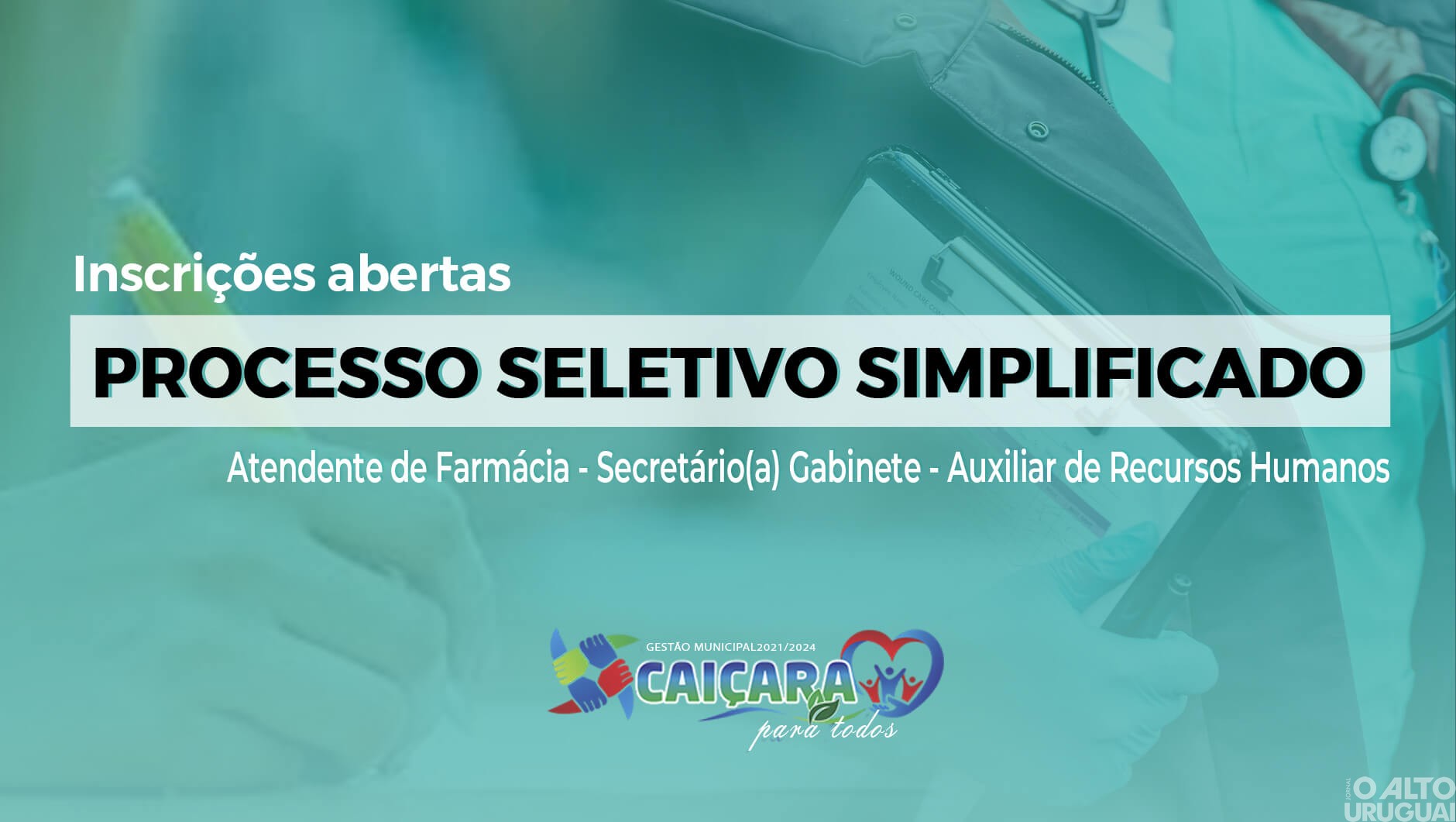 Caiçara: prefeitura abre vagas em processo seletivo