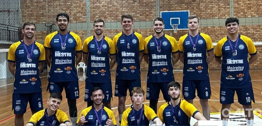 Equipe de voleibol da AABB/SEJL de FW fica em segundo lugar na 1ª Etapa da Liga Gaúcha
