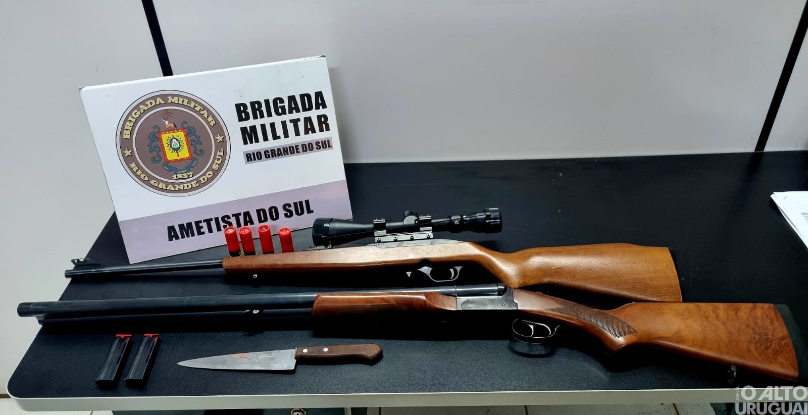 Brigada Militar apreende armas em Ametista do Sul