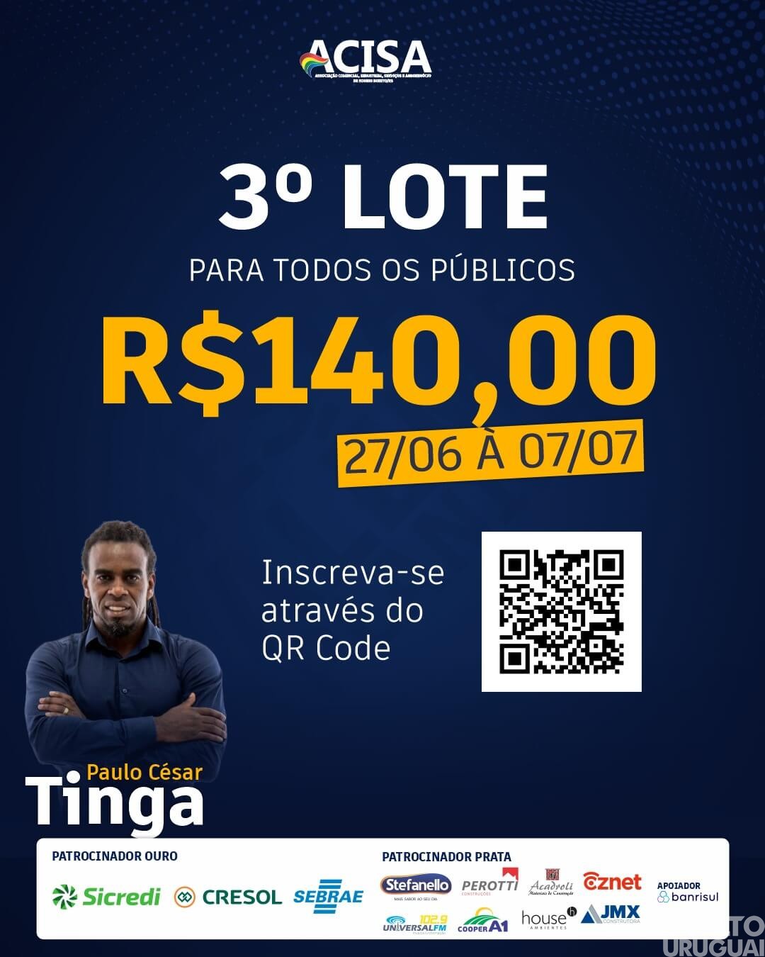 ACISA de Rodeio Bonito promove palestra com Paulo César Tinga