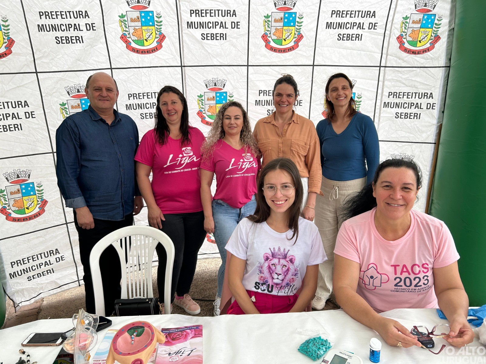 Equipe da Saúde de Seberi participa do Super Sábado da Aciseb