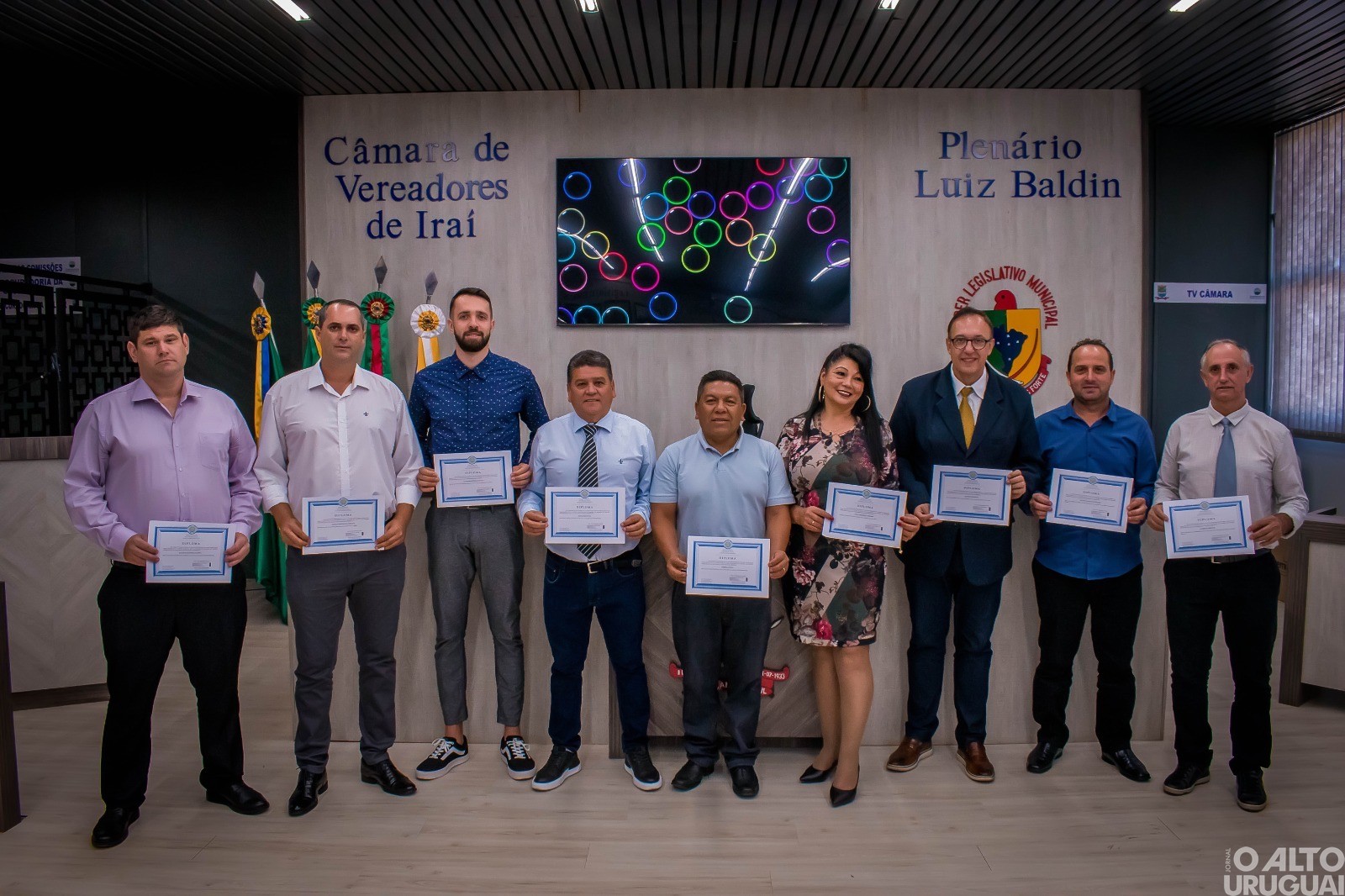 Câmara de Iraí realiza ato de entrega de diplomas aos vereadores eleitos