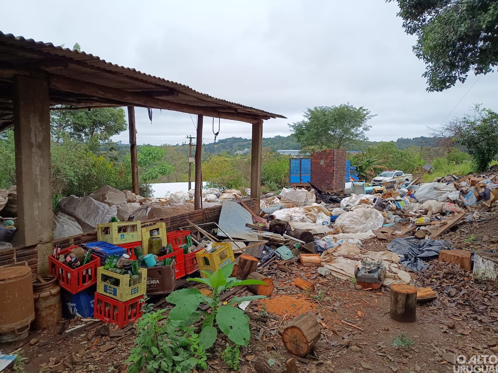 BM flagra depósito ilegal de resíduos sólidos urbanos em Alpestre