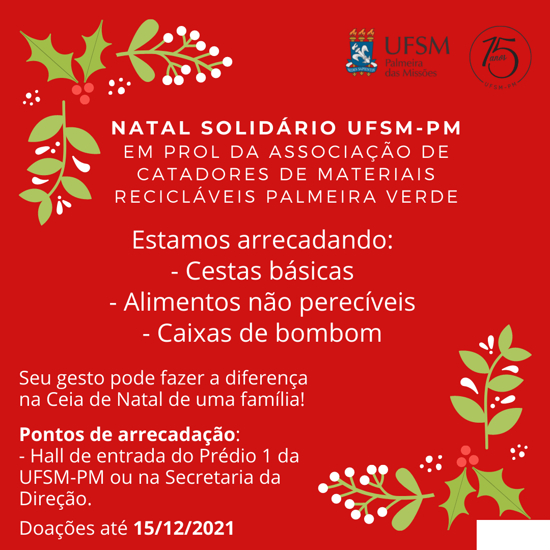 UFSM Palmeira das Missões realiza Campanha Natal Solidário