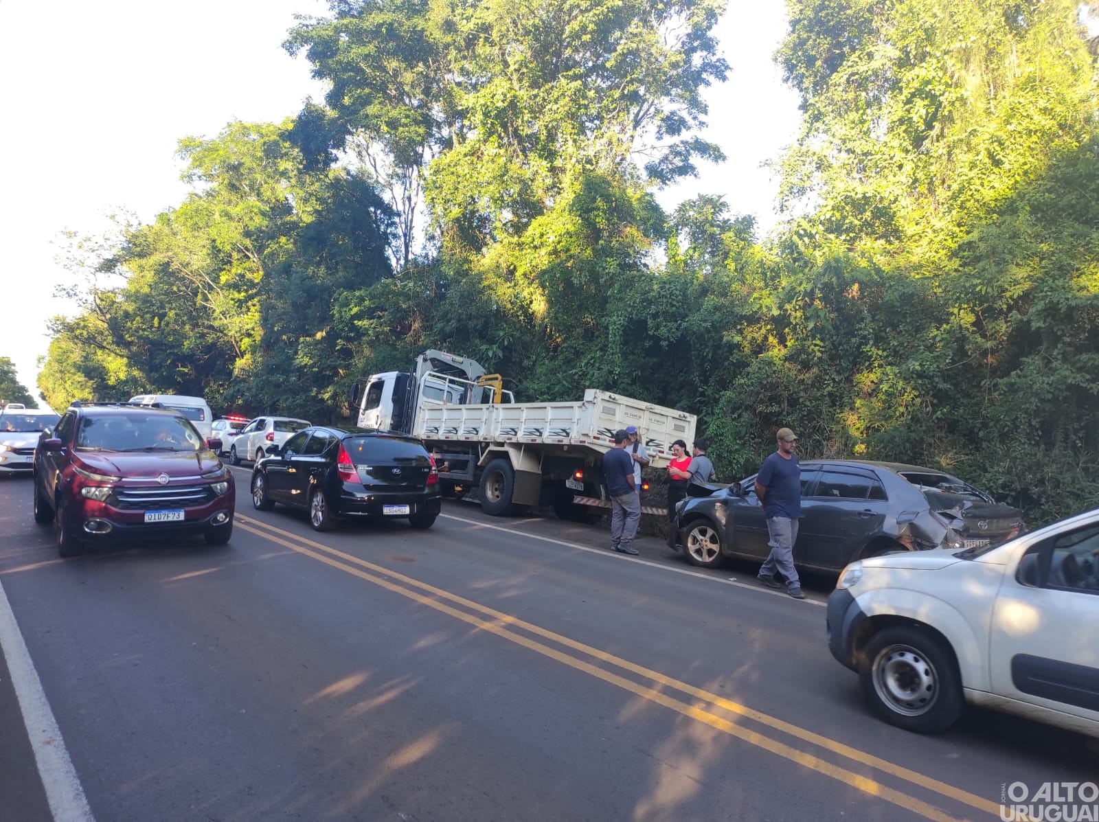 Registrado engavetamento na curva da Volta Grande em FW