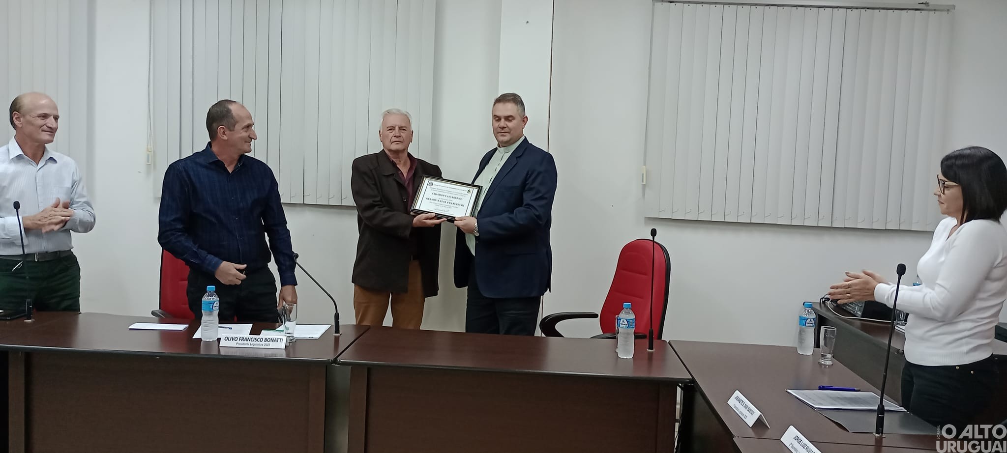 Câmara de Caiçara homenageia Padre Gelson Natal Franceschi