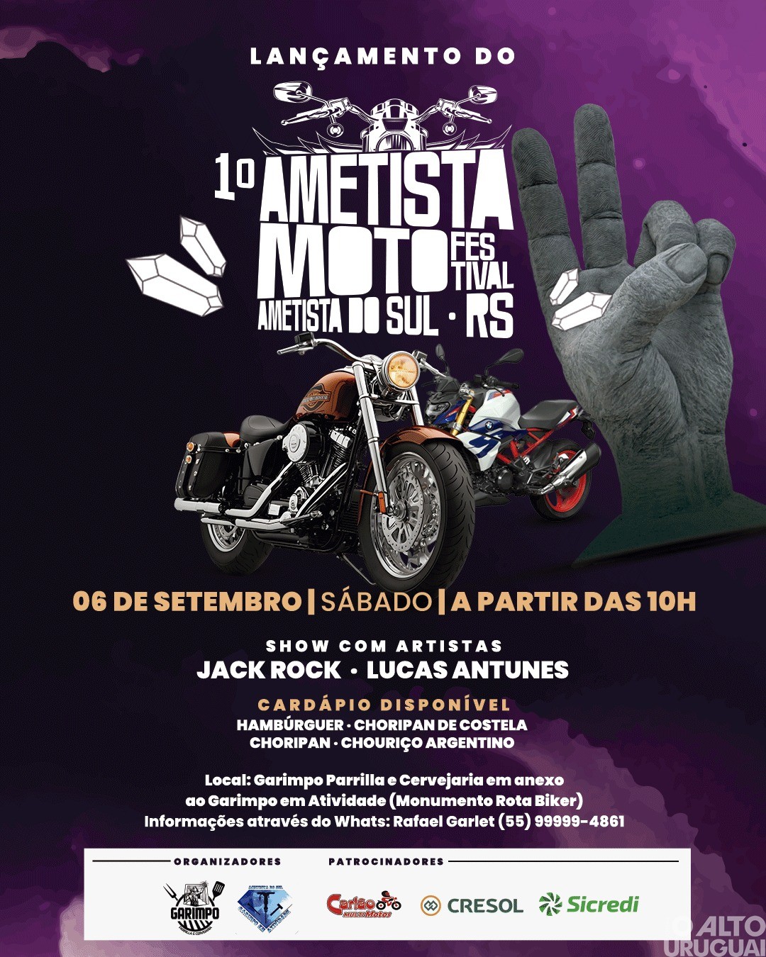 Ametista do Sul realiza lançamento do Ametista Moto Festival neste sábado