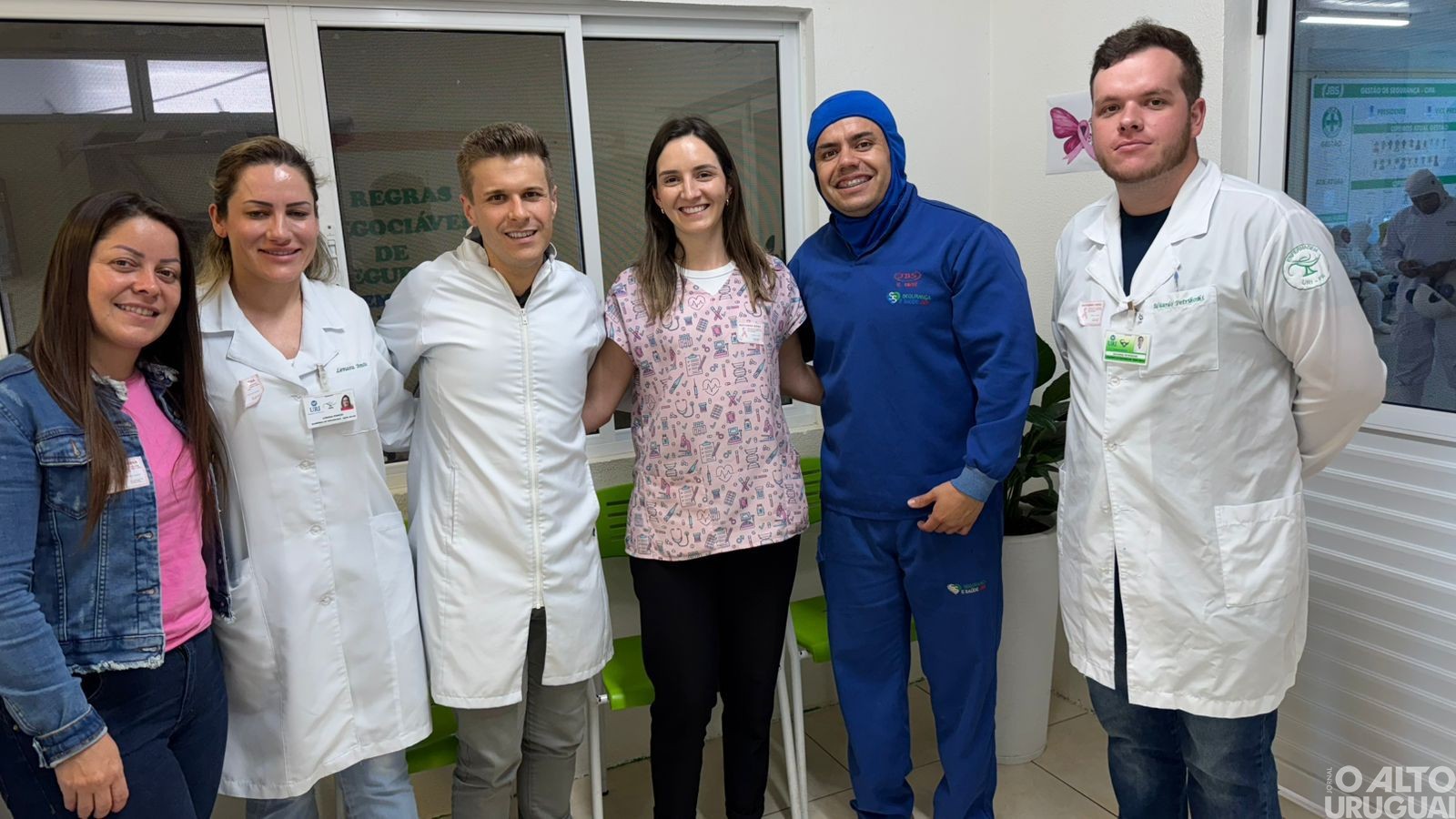 Servidores da Secretaria da Saúde de Seberi realizam ação de conscientização na JBS