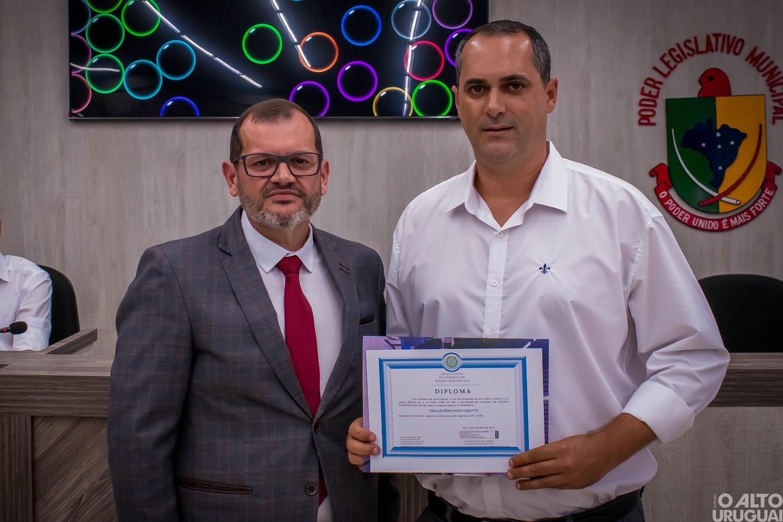 Câmara de Iraí realiza ato de entrega de diplomas aos vereadores eleitos