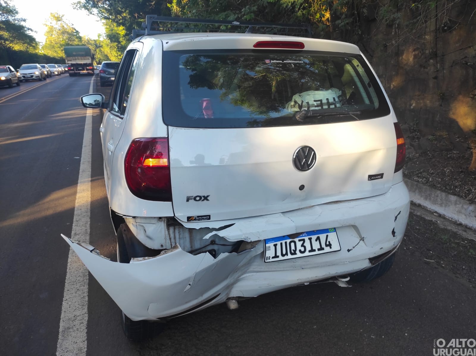 Registrado engavetamento na curva da Volta Grande em FW