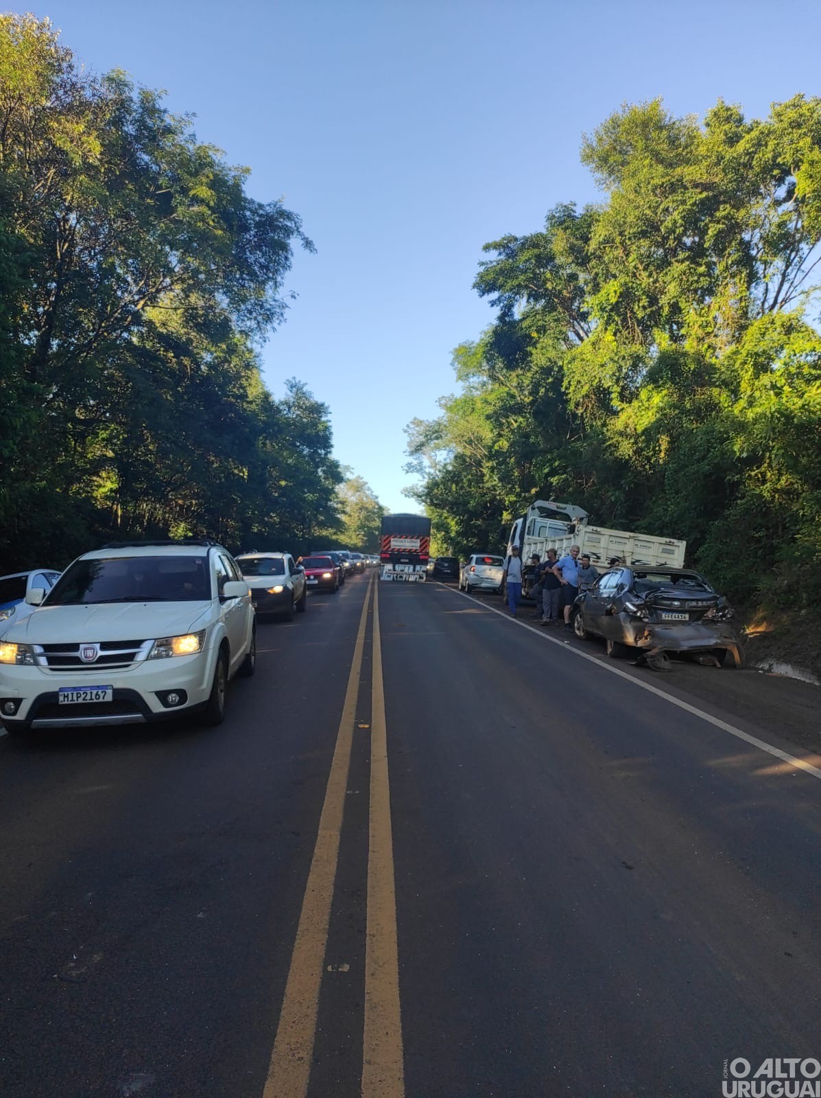 Registrado engavetamento na curva da Volta Grande em FW