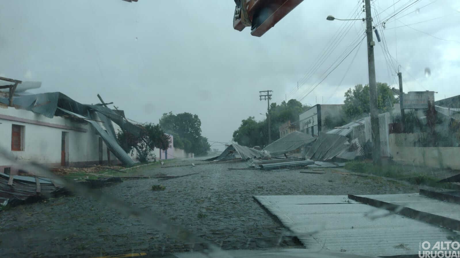 Temporal causa prejuízos em Palmeira das Missões