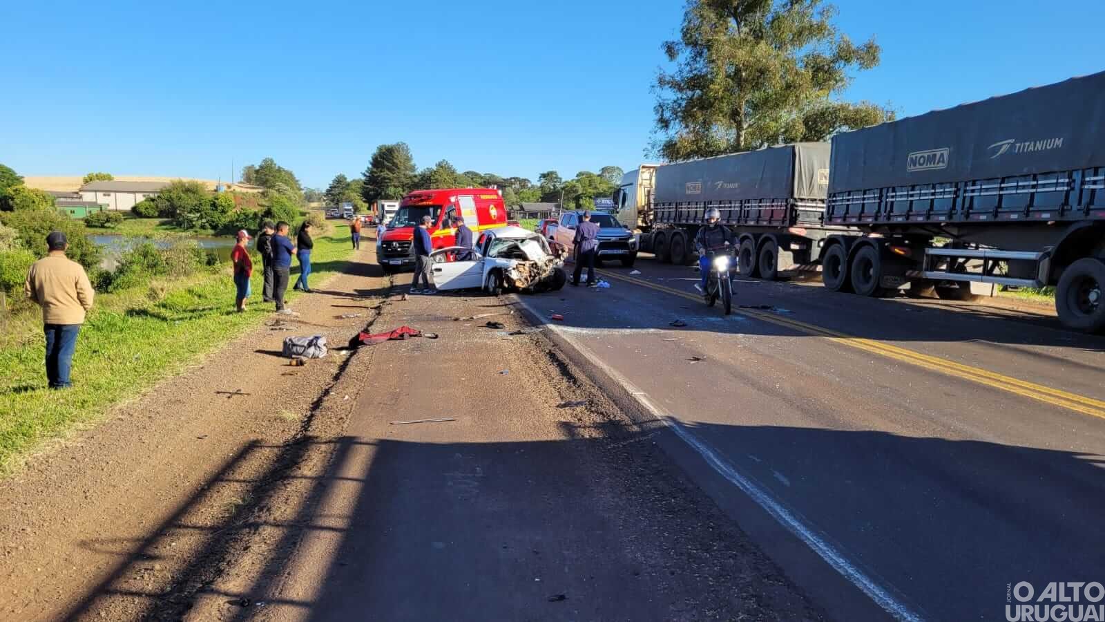 Homem e mulher morrem em acidente na BR-386