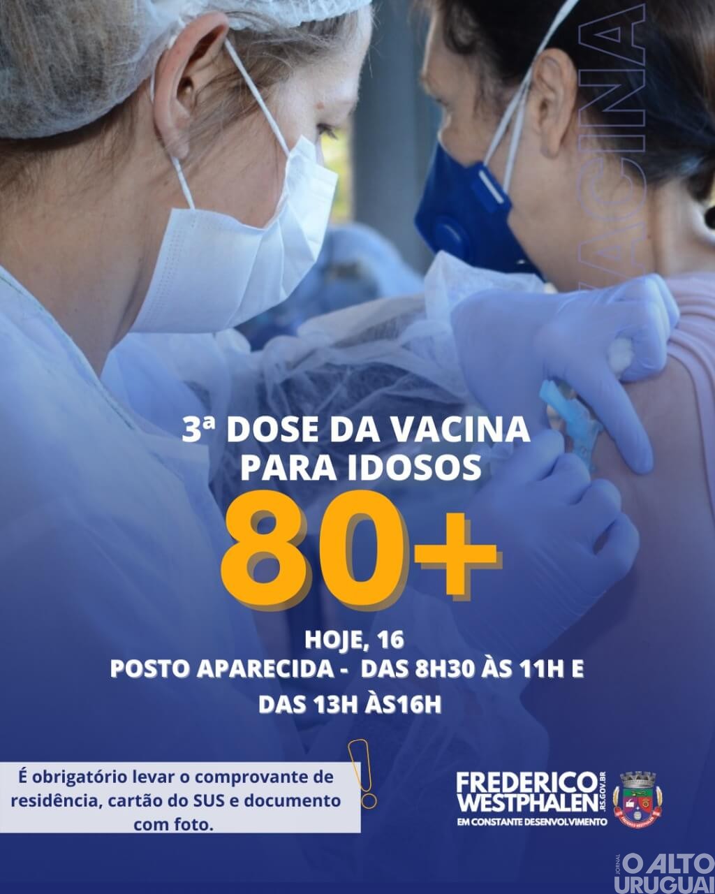 Doses de reforço começam a ser aplicadas em FW