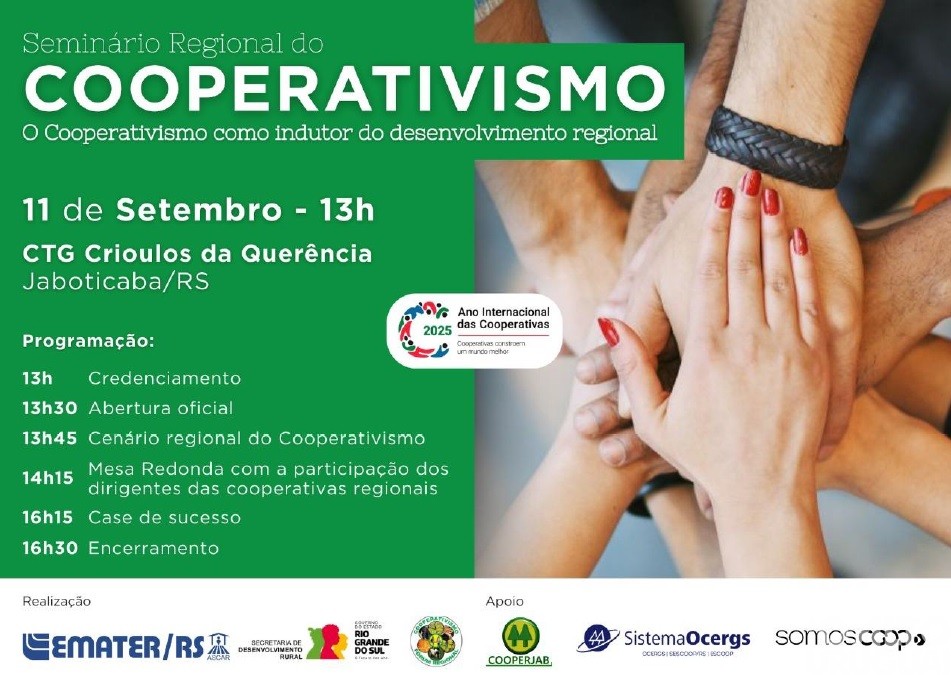 Seminário Regional do Cooperativismo acontece em Jaboticaba em setembro