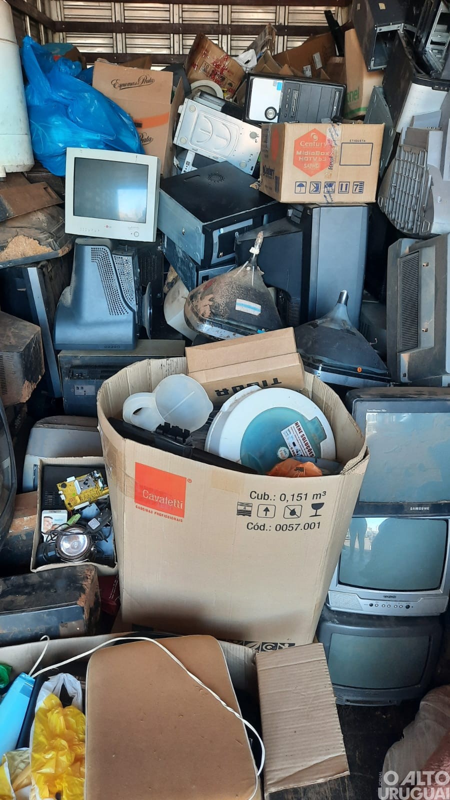 Campanha do Lions Clube arrecada três toneladas de lixo eletrônico em Seberi