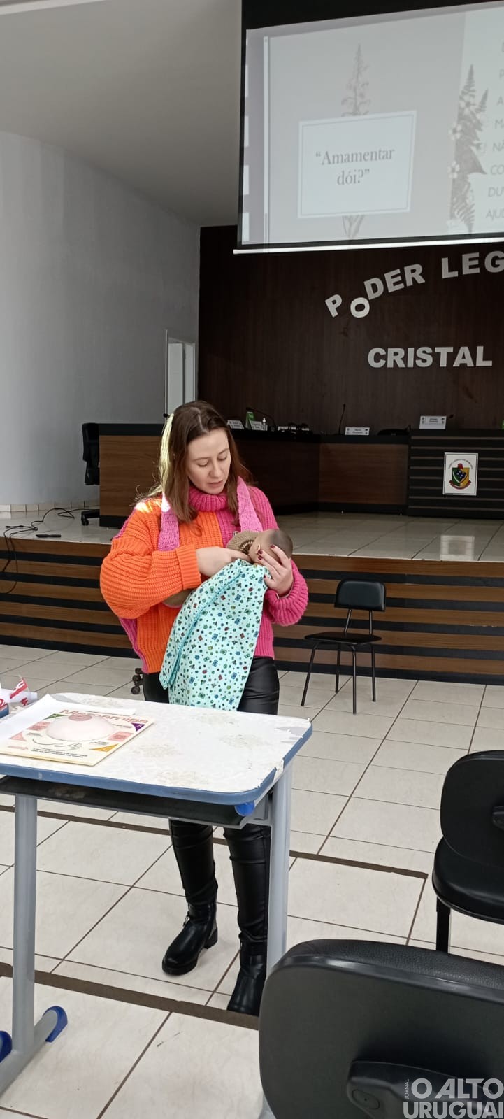 Curso de gestantes é realizado em Cristal do Sul