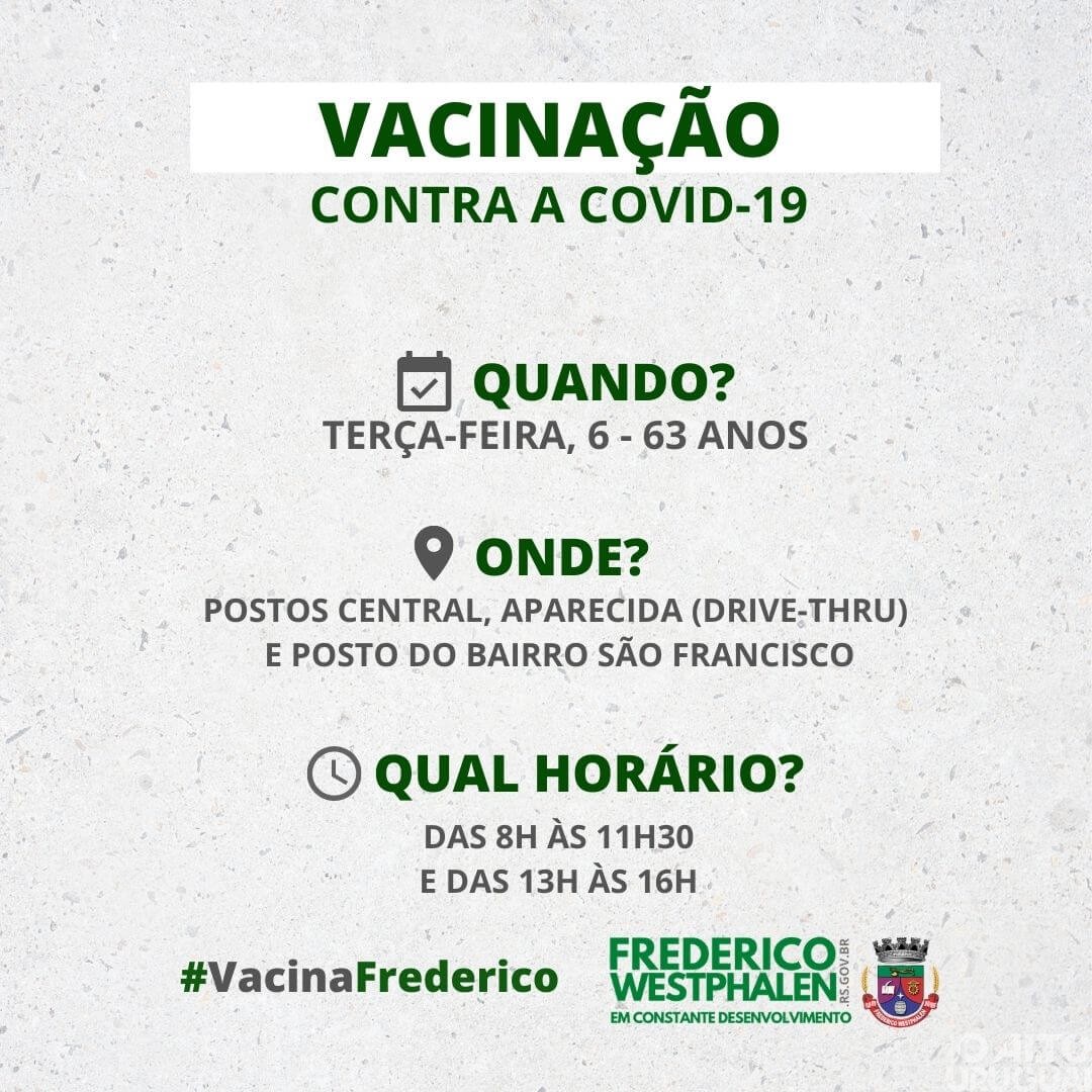 FW: vacinação para idosos de 63 anos inicia nesta terça-feira